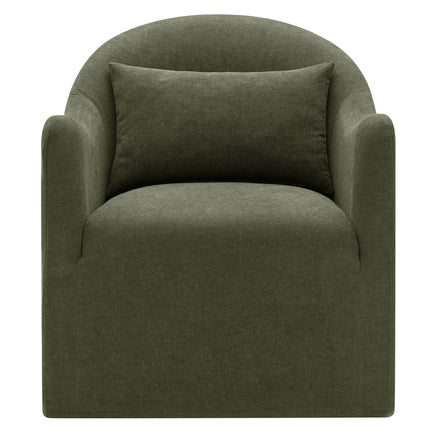 Bardot Slipcovered Linen Blend Accent Chair in Sage