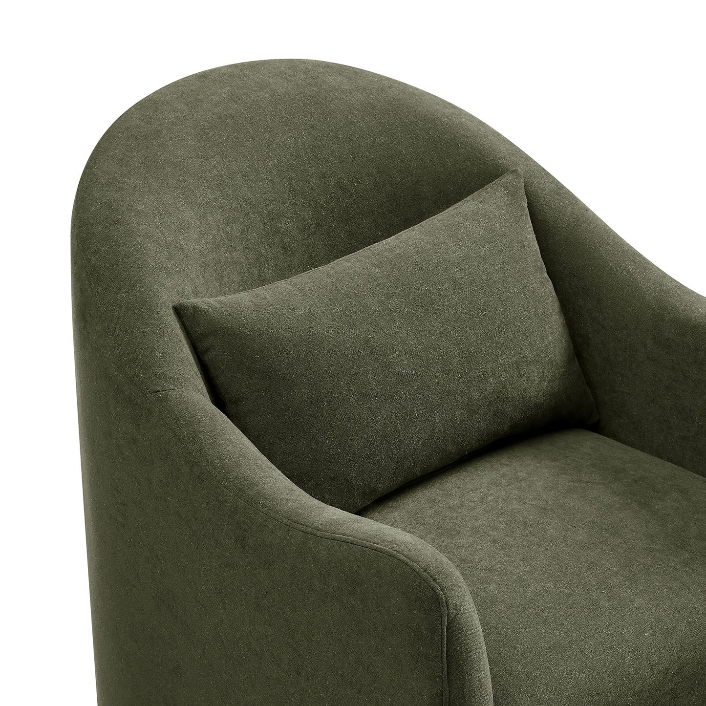 Wicker Slipcovered Linen Blend Accent Chair in Sage