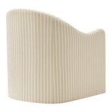Wicker Slipcovered Striped Accent Chair in Oatmeal Stripe
