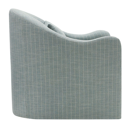 Bardot Slipcovered Striped Accent Chair in Spa Blue Stripe