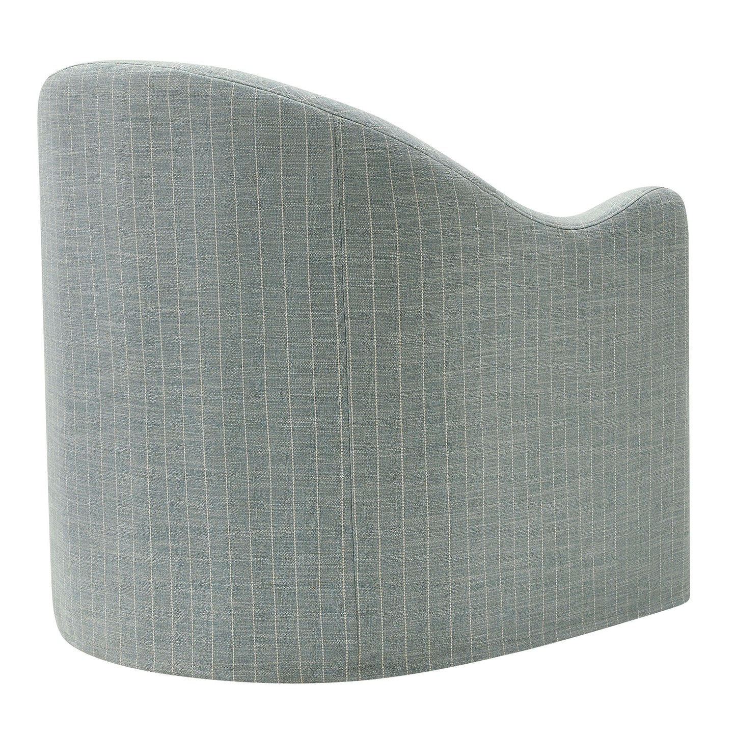 Wicker Slipcovered Striped Accent Chair in Spa Blue Stripe