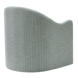 Wicker Slipcovered Striped Accent Chair in Spa Blue Stripe