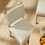 Keir Striped Dining Side Chairs Set of 2 in Oatmeal Stripe