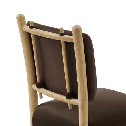 Mauden Performance Velvet Dining Side Chairs Set of 2 in Chocolate Brown