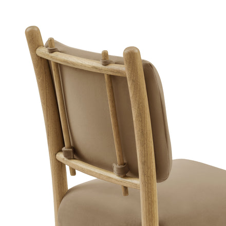 Mauden Performance Velvet Dining Side Chairs Set of 2 in Taupe