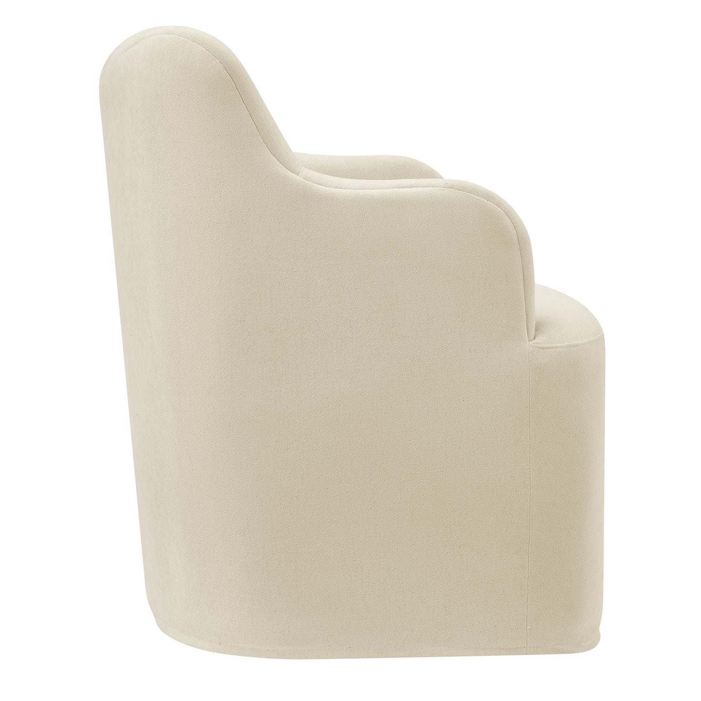 Silas Linen Blend Swivel Dining Chair in Linen