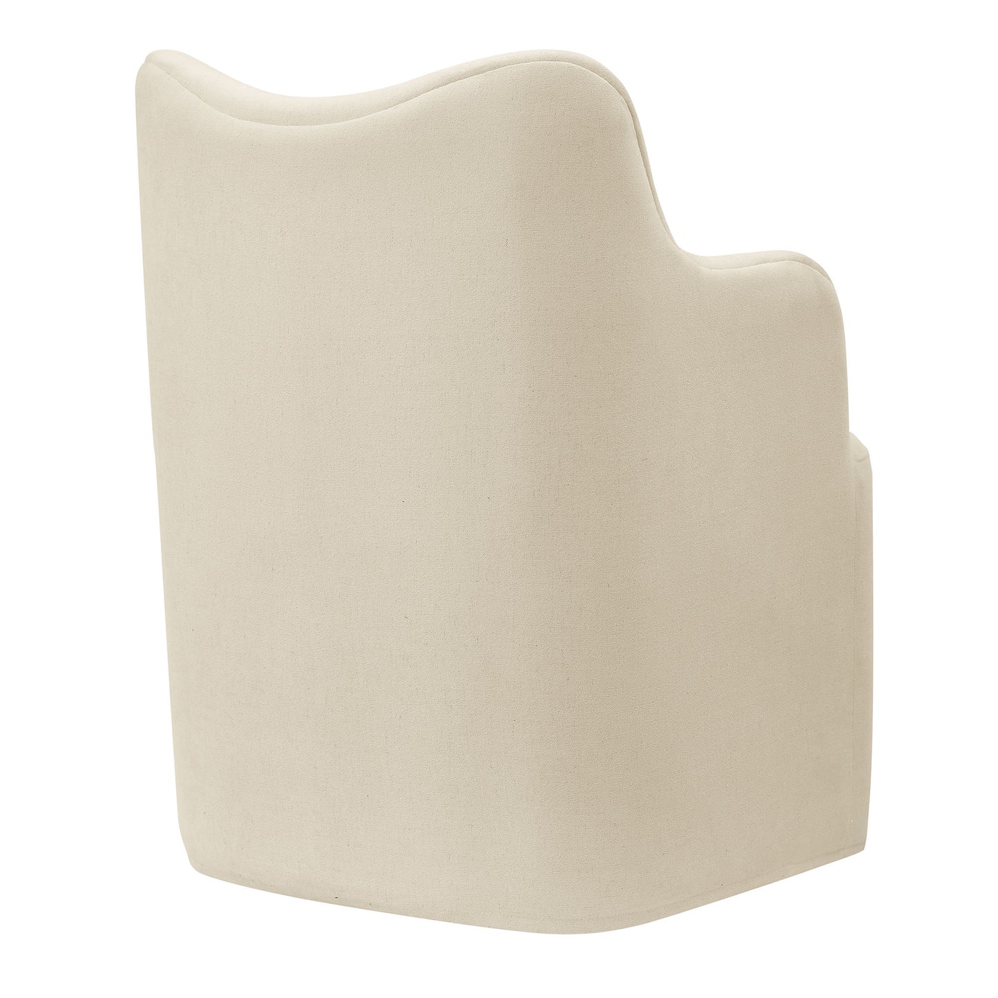 Silas Linen Blend Swivel Dining Chair in Linen