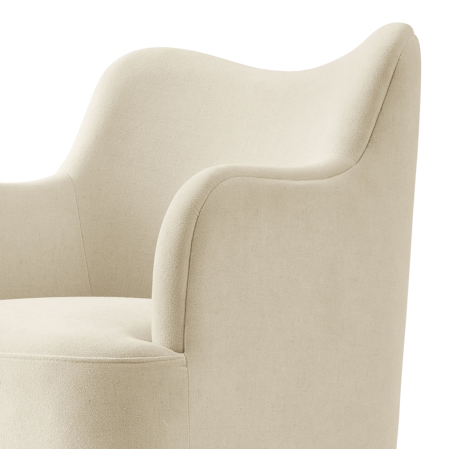 Silas Linen Blend Swivel Dining Chair in Linen
