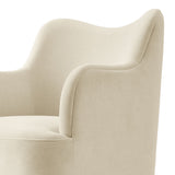 Silas Linen Blend Swivel Dining Chair in Linen