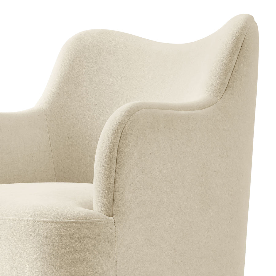 Silas Linen Blend Swivel Dining Chair in Linen