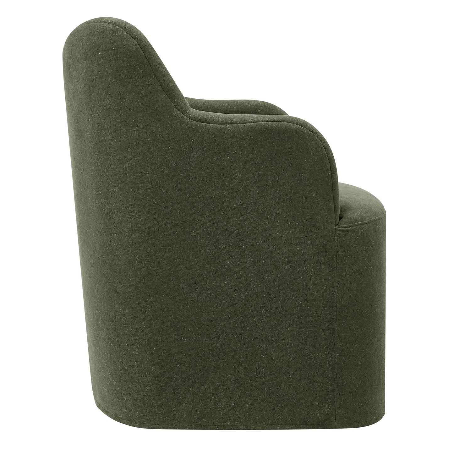 Silas Linen Blend Swivel Dining Chair in Sage