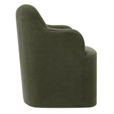 Silas Linen Blend Swivel Dining Chair in Sage