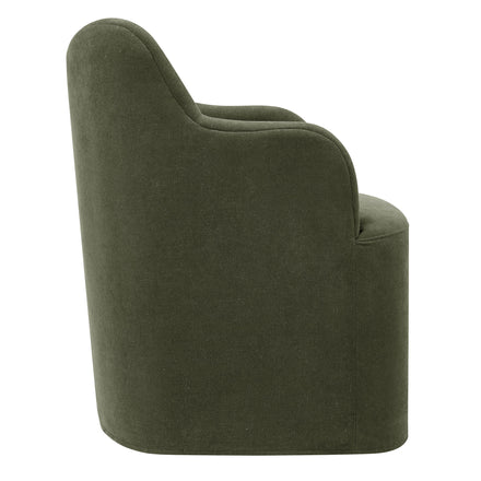 Cordelle Linen Blend Swivel Dining Chair in Sage