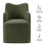Silas Linen Blend Swivel Dining Chair in Sage