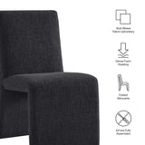 Lime Upholstered Fabric Dining Side Chair Set of 2 in Ebony