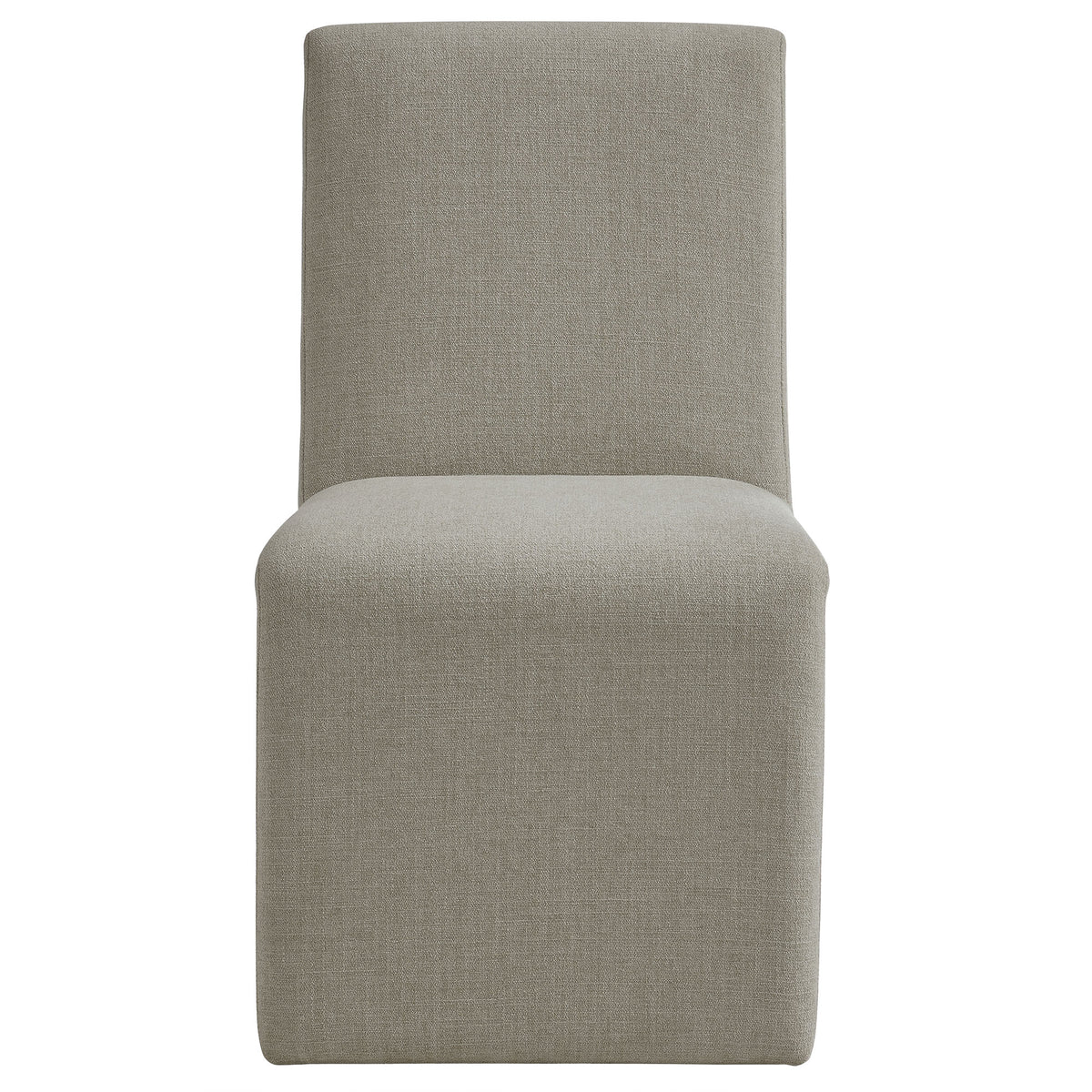 Lime Upholstered Fabric Dining Side Chair Set of 2 in Linen