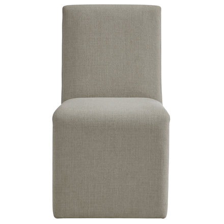 Emory Upholstered Fabric Dining Side Chair Set of 2 in Linen
