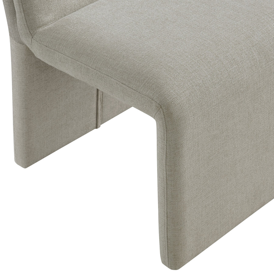Lime Upholstered Fabric Dining Side Chair Set of 2 in Linen