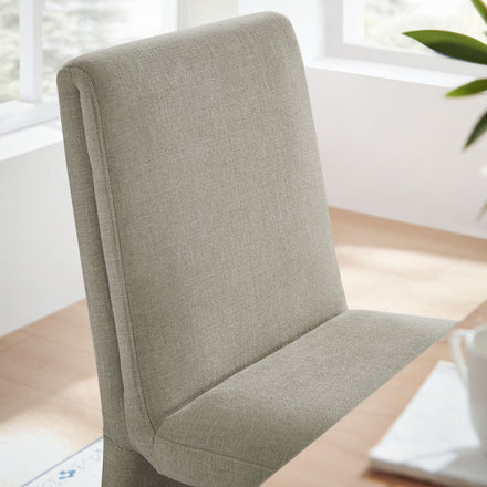 Emory Upholstered Fabric Dining Side Chair Set of 2 in Linen