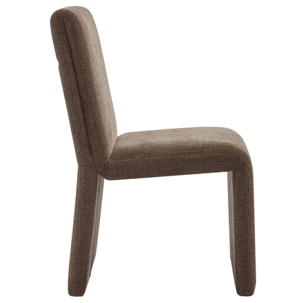 Emory Upholstered Fabric Dining Side Chair Set of 2 in Mocha