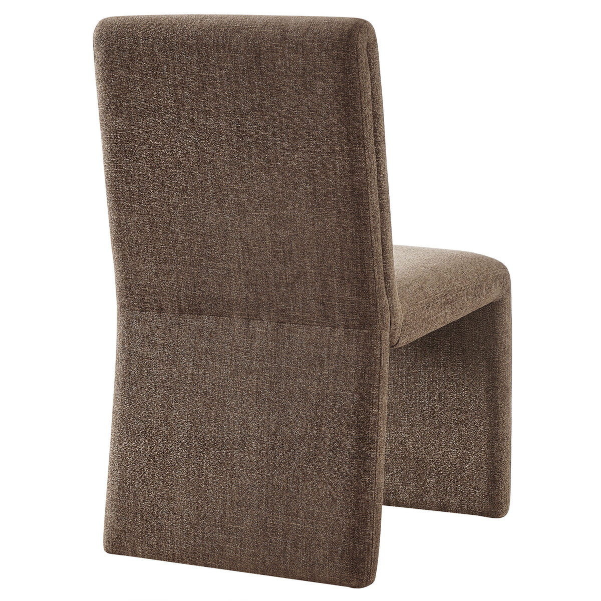 Lime Upholstered Fabric Dining Side Chair Set of 2 in Mocha