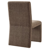 Lime Upholstered Fabric Dining Side Chair Set of 2 in Mocha