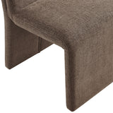 Lime Upholstered Fabric Dining Side Chair Set of 2 in Mocha