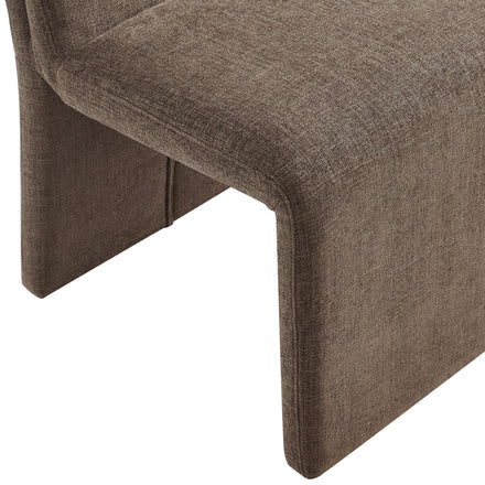 Emory Upholstered Fabric Dining Side Chair Set of 2 in Mocha