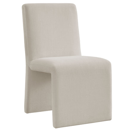 Emory Upholstered Fabric Dining Side Chair Set of 2 in Salt