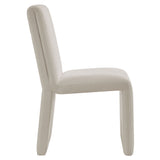 Lime Upholstered Fabric Dining Side Chair Set of 2 in Salt