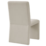 Lime Upholstered Fabric Dining Side Chair Set of 2 in Salt