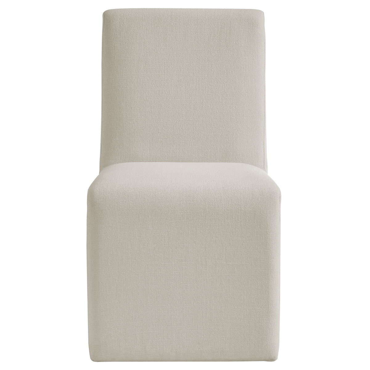 Lime Upholstered Fabric Dining Side Chair Set of 2 in Salt