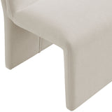 Lime Upholstered Fabric Dining Side Chair Set of 2 in Salt
