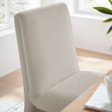 Lime Upholstered Fabric Dining Side Chair Set of 2 in Salt