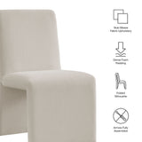 Lime Upholstered Fabric Dining Side Chair Set of 2 in Salt