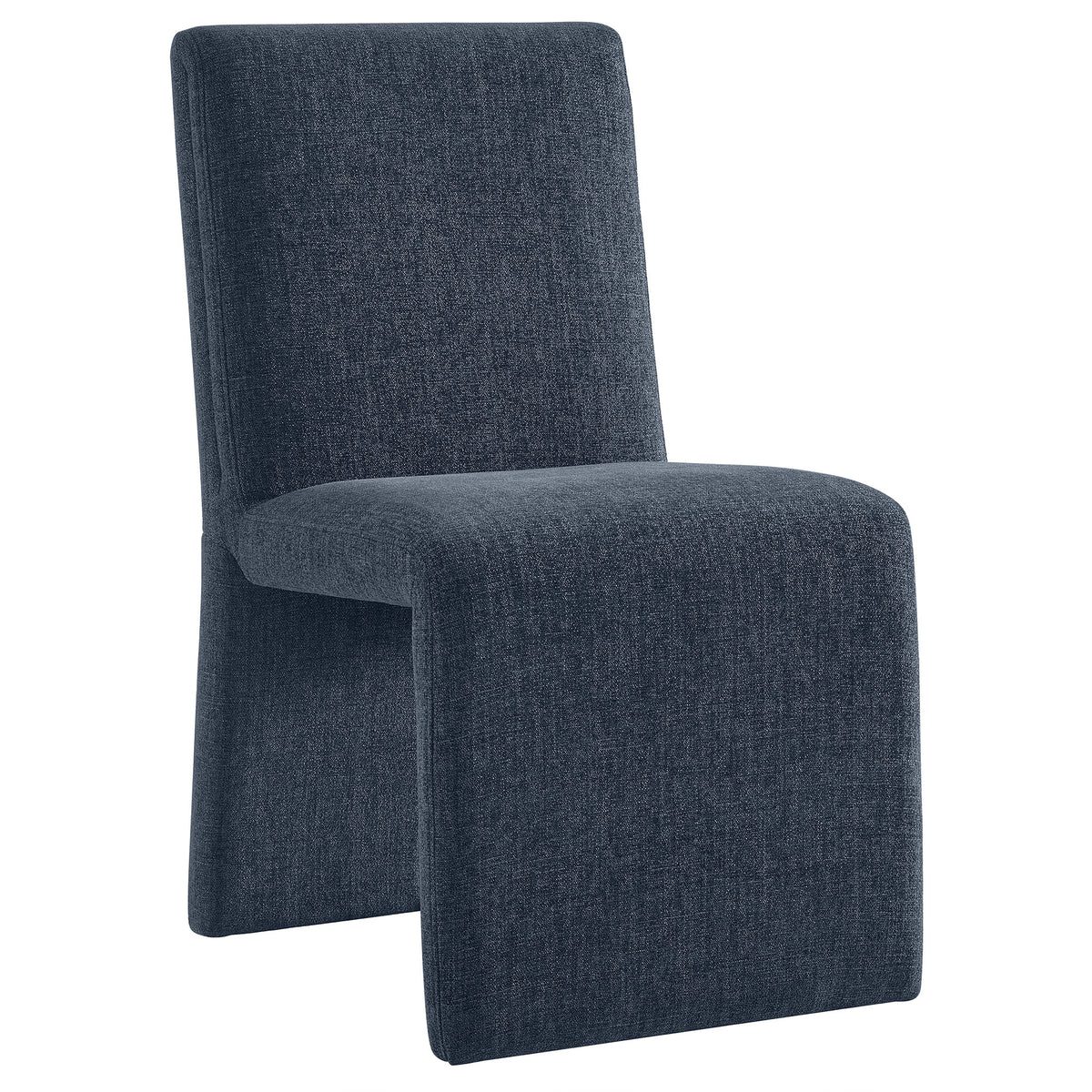Lime Upholstered Fabric Dining Side Chair Set of 2 in Slate Blue