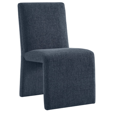 Emory Upholstered Fabric Dining Side Chair Set of 2 in Slate Blue