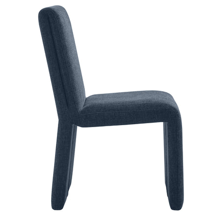 Emory Upholstered Fabric Dining Side Chair Set of 2 in Slate Blue