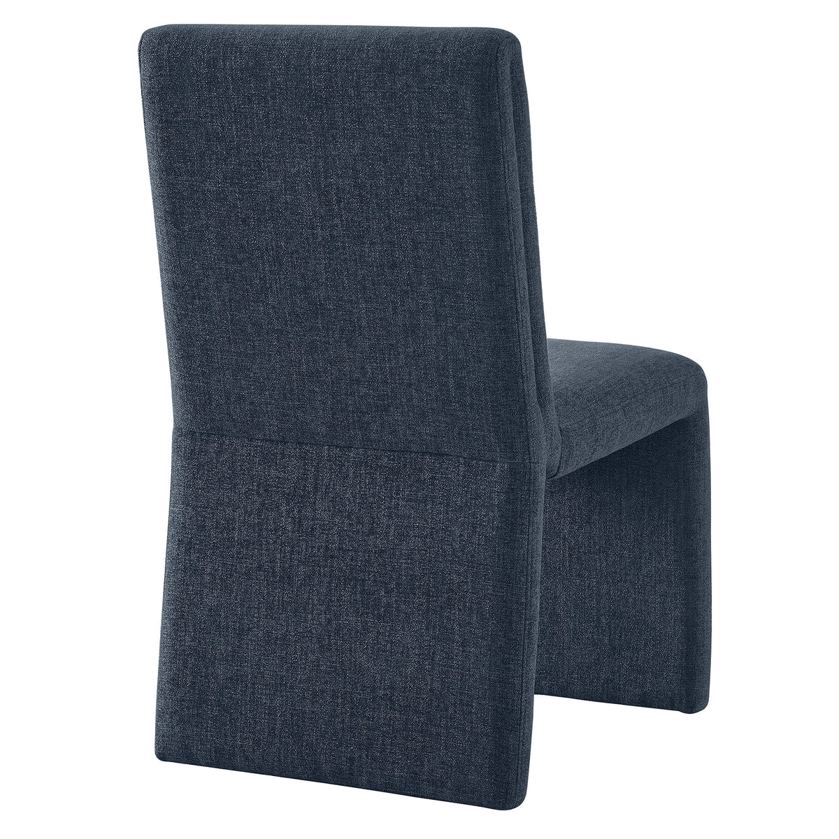 Lime Upholstered Fabric Dining Side Chair Set of 2 in Slate Blue