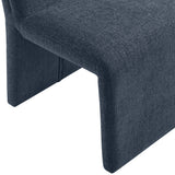 Lime Upholstered Fabric Dining Side Chair Set of 2 in Slate Blue