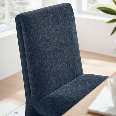 Emory Upholstered Fabric Dining Side Chair Set of 2 in Slate Blue