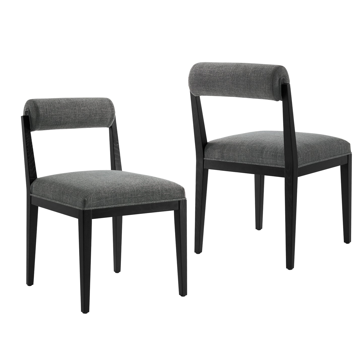 Blaise Fabric Dining Chair Set of 2 in Charcoal