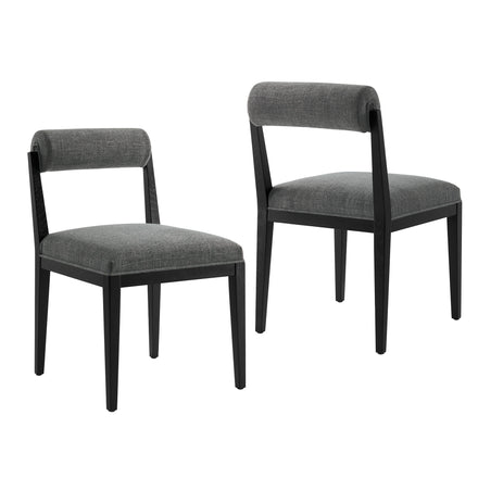 Kai Fabric Dining Chair Set of 2 in Charcoal