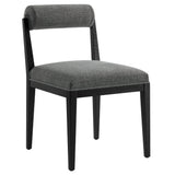 Blaise Fabric Dining Chair Set of 2 in Charcoal