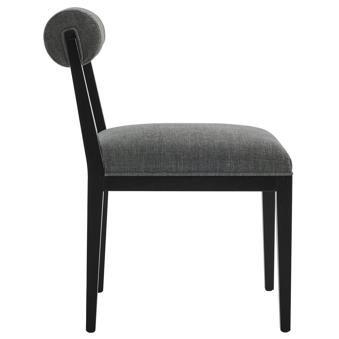 Blaise Fabric Dining Chair Set of 2 in Charcoal