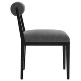 Blaise Fabric Dining Chair Set of 2 in Charcoal