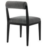 Blaise Fabric Dining Chair Set of 2 in Charcoal