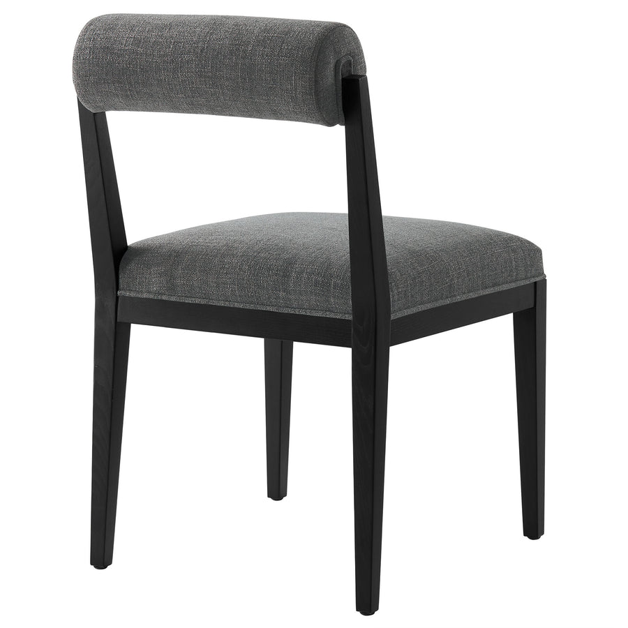 Blaise Fabric Dining Chair Set of 2 in Charcoal