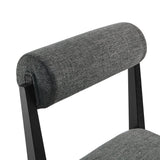 Blaise Fabric Dining Chair Set of 2 in Charcoal