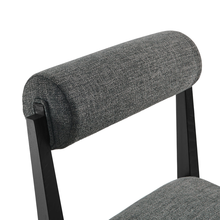 Blaise Fabric Dining Chair Set of 2 in Charcoal
